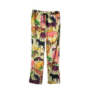 J Crew Pants Size 2 Drapey Wide‎ Leg Ratti Safari Printed Soft Tropical #QR6-5